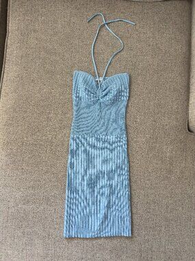 Princess Polly Baby Blue Knit Dress